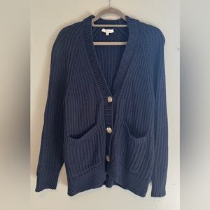 Madewell chunky cardigan navy